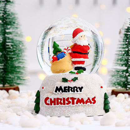 Christmas Crystal Ball Luminous Resin Glass Ball Ornaments