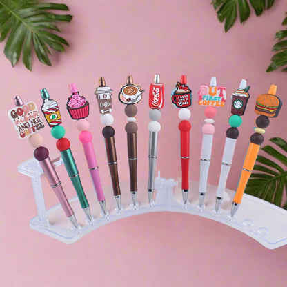 Beaded Pens DIY Coffee Cup Silicone Teether Handmade
