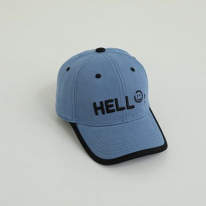 Children's Letter Embroidery Smiley Sun Visor Baseball Cap