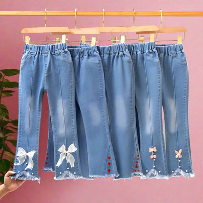 Cotton Medium Large Children's Wide Leg Pants Flared Long Pants