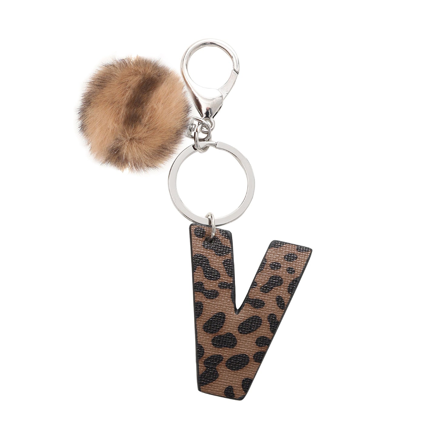 Western Cowboy Leopard Leather Keychains