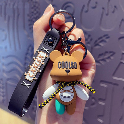 Bow Bear PVC Soft Keychain Cute Keychain