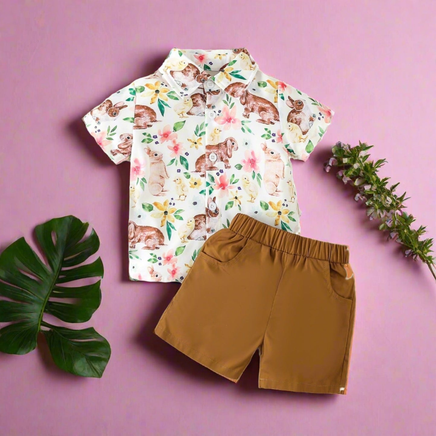 Easter Printed Shirt Baby Cotton Set
