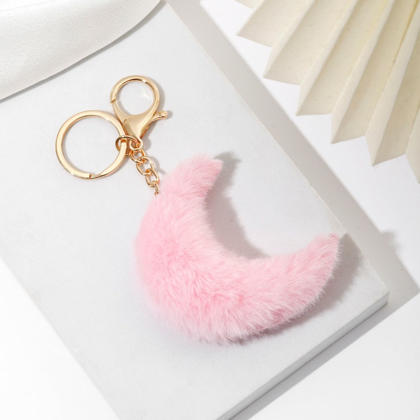 Moon Plush Keychain