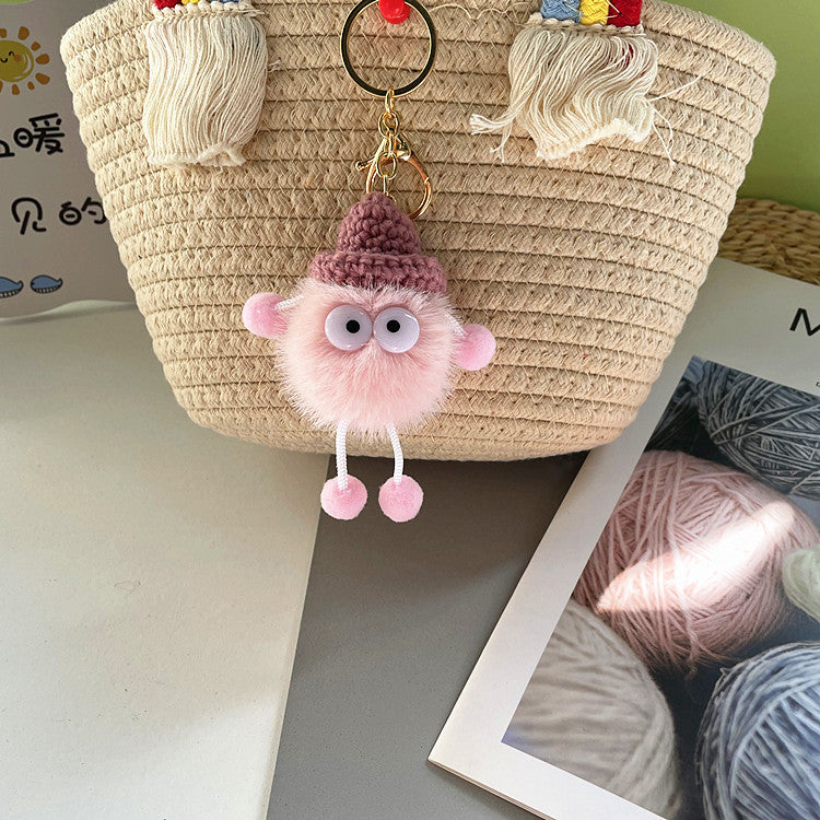 cute cute little briquettes plush doll doll keychain