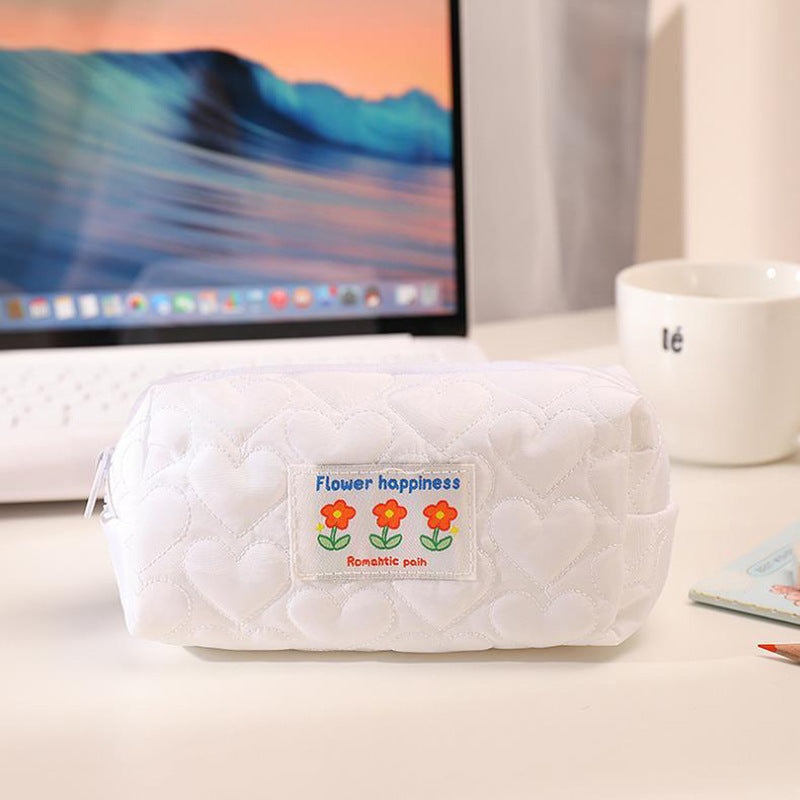 Cute Little Flower Love Pillows, Cotton Cloth Pen Bags