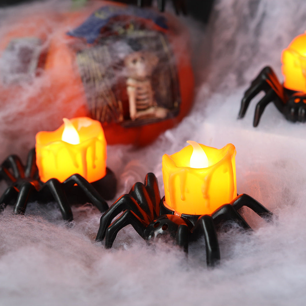 Halloween LED Electronic Candle Plastic Light Luminous Spider