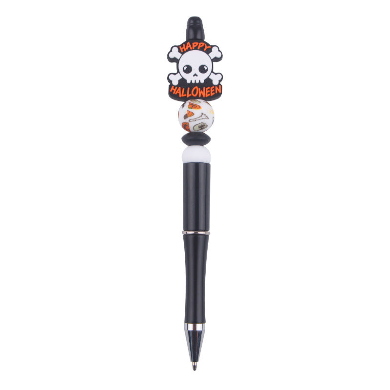Beaded Pens DIY Handmade Cartoon Halloween Silicone Teether
