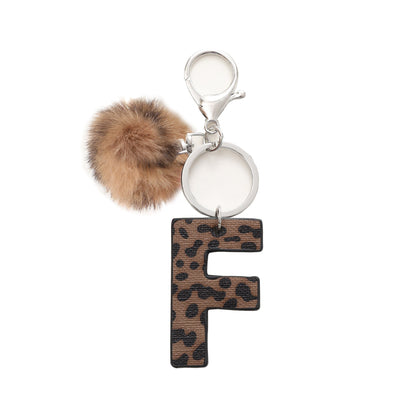 Western Cowboy Leopard Leather Keychains