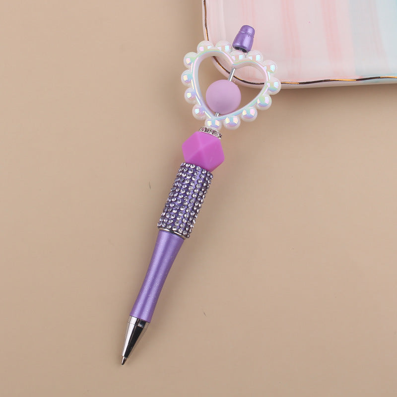Beaded Pens Love Beaded Silicone Water Diamond Beaded