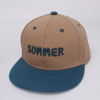 Cotton Polyester Letter Flat Edge Children's Baseball Hat