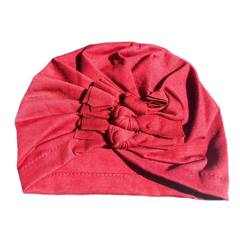 New Bow Baby Hat Spring And Autumn Solid Color Baby Hat Newborn Baby Hat 21 Colors Available Wholesale Baby Hats