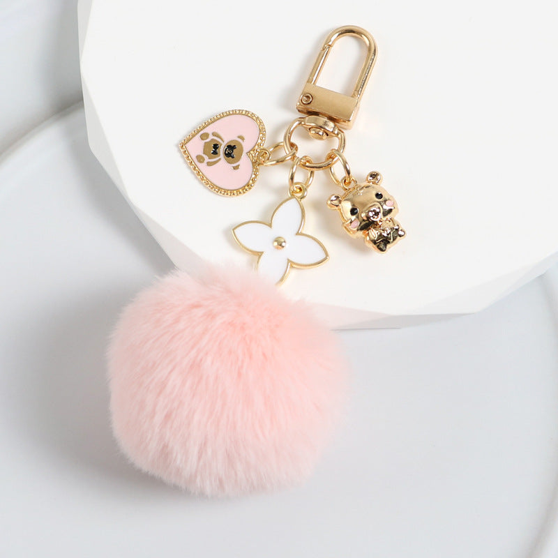 Care Bear Fur Ball Keychain