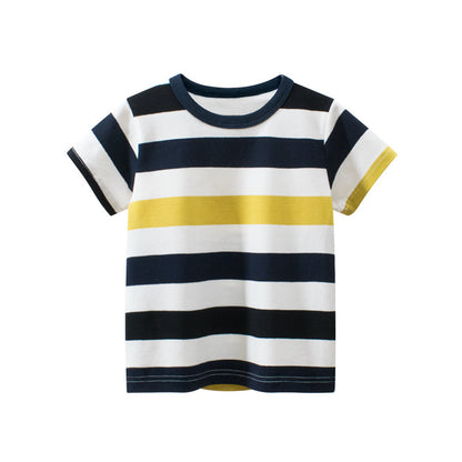 Boys' stripe half sleeve