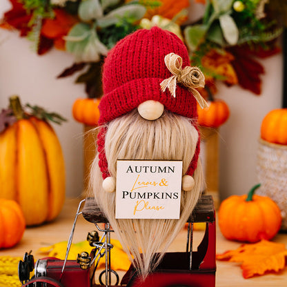 Doll Country Dwarf Orange Thanksgiving Autumn Polyester Ornaments
