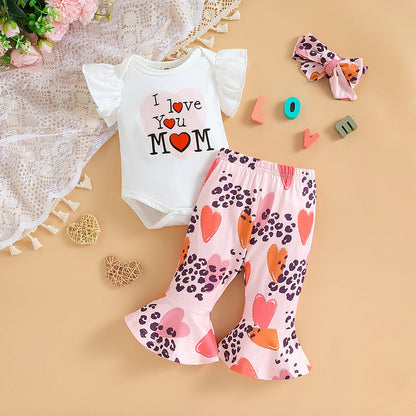 Polyester Jumpsuit Flare Pants Two Piece Set