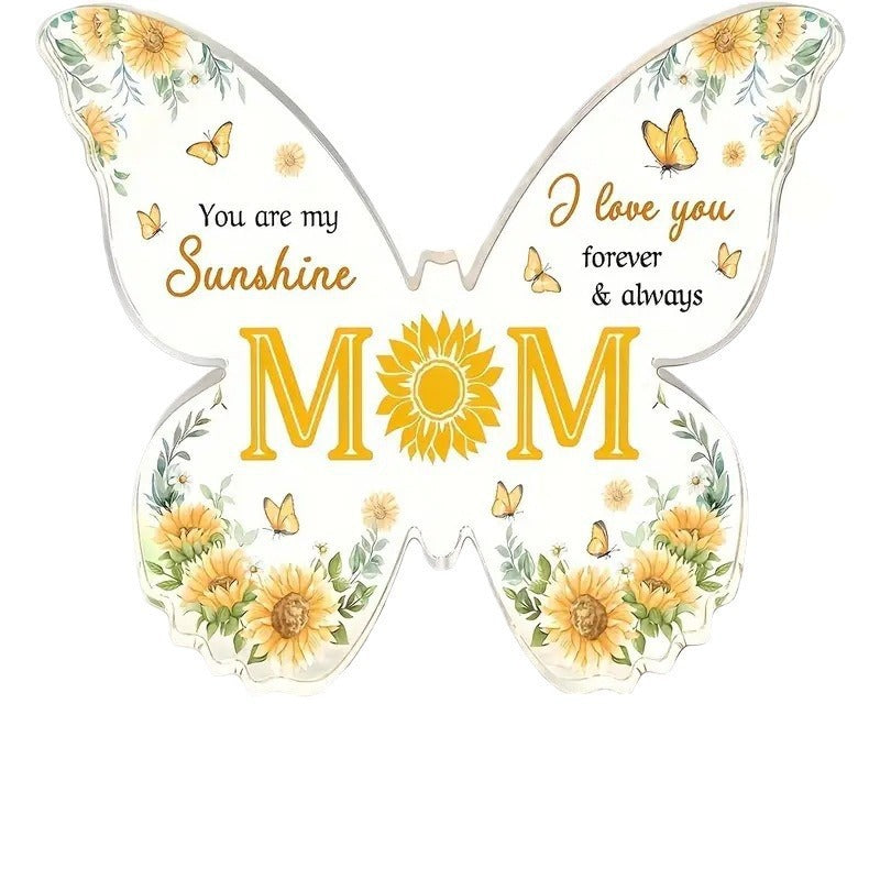 Transparent Acrylic Butterfly Ornaments for Family Birthday Gifts
