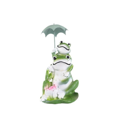 Frog Umbrella Resin Ornaments for Couples