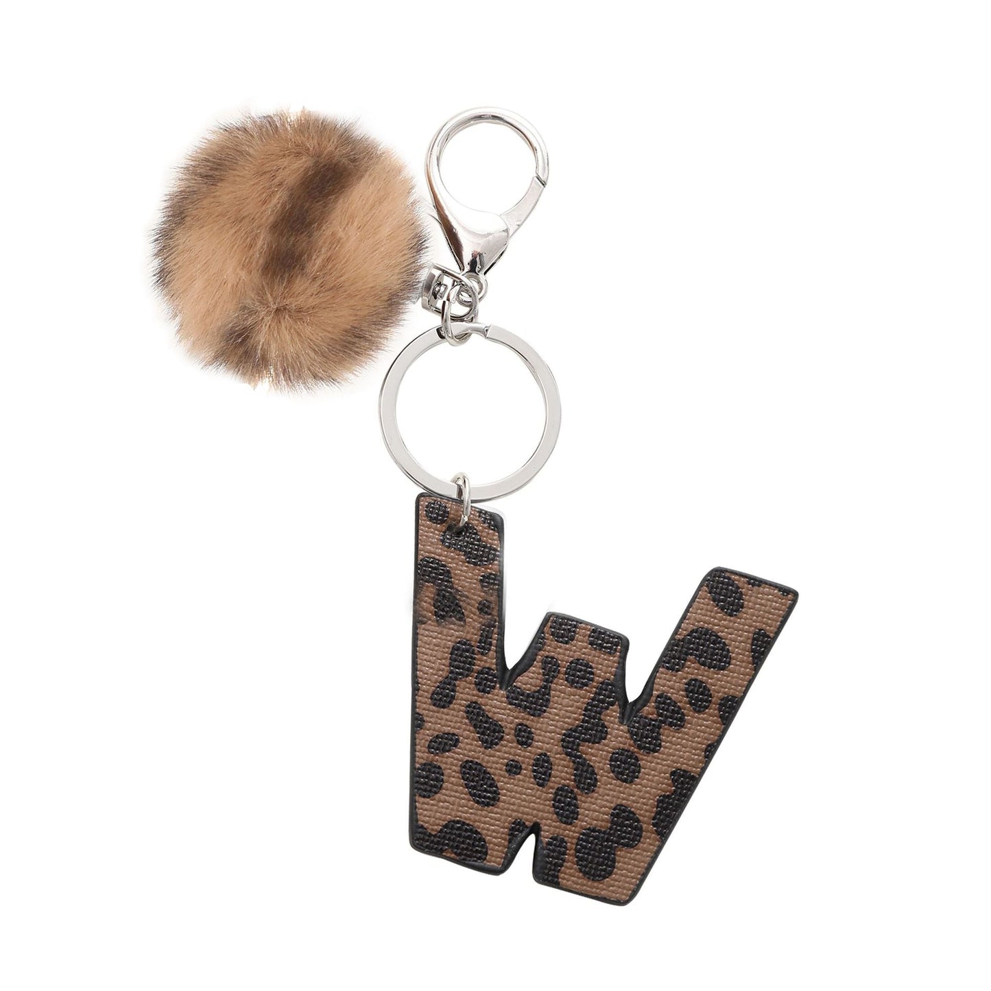 Western Cowboy Leopard Leather Keychains