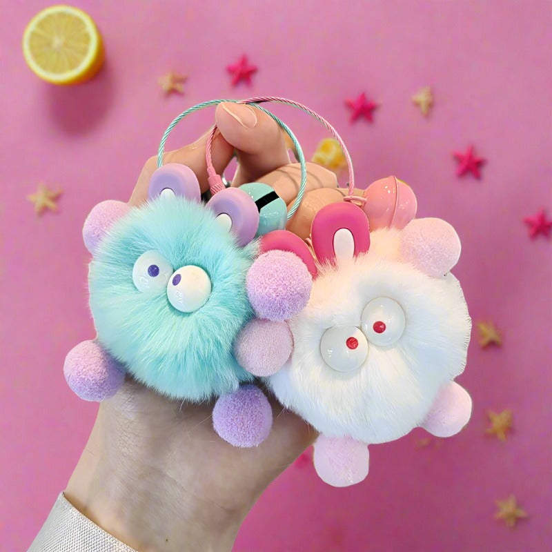 Cute Elf Plush Ball Keychains