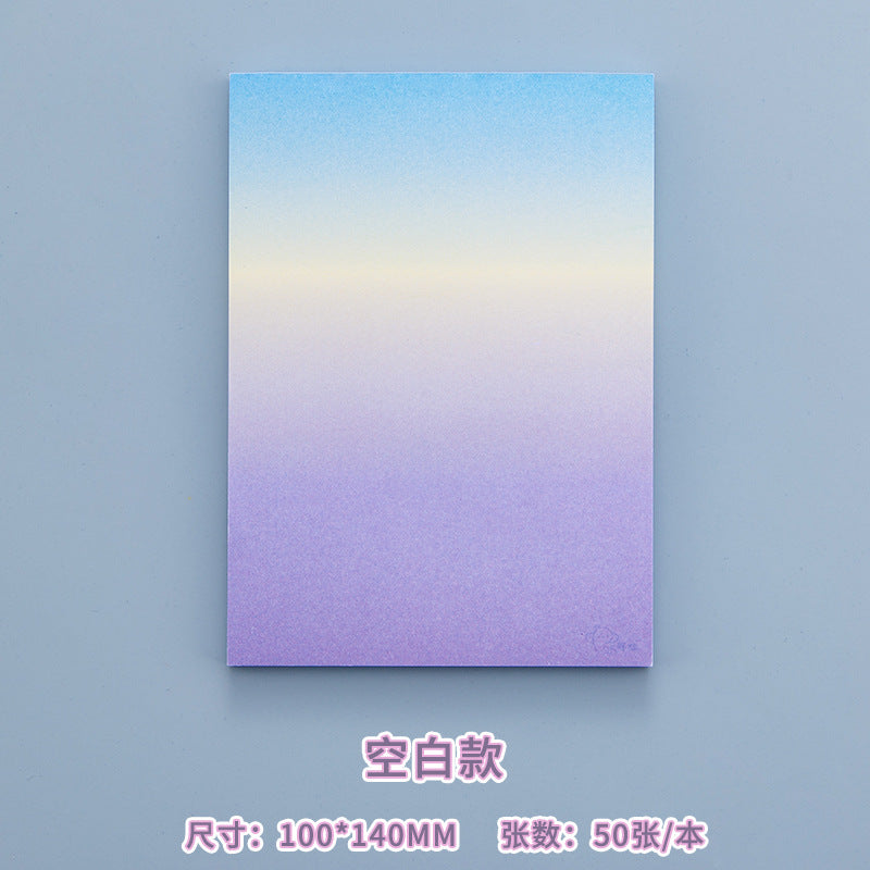 Purple Gradient Peelable Non-Adhesive Paper Memo Pad