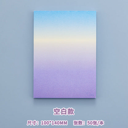 Purple Gradient Peelable Non-Adhesive Paper Memo Pad