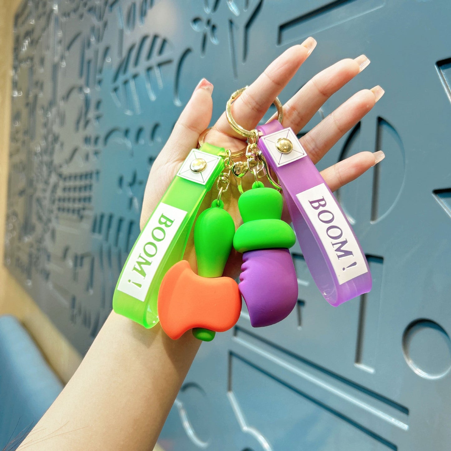 Cartoon Mini Cute Carrot Knife Silicone Keychain