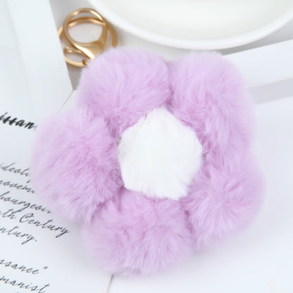 Flower Ball Plush Small Flower Keychain
