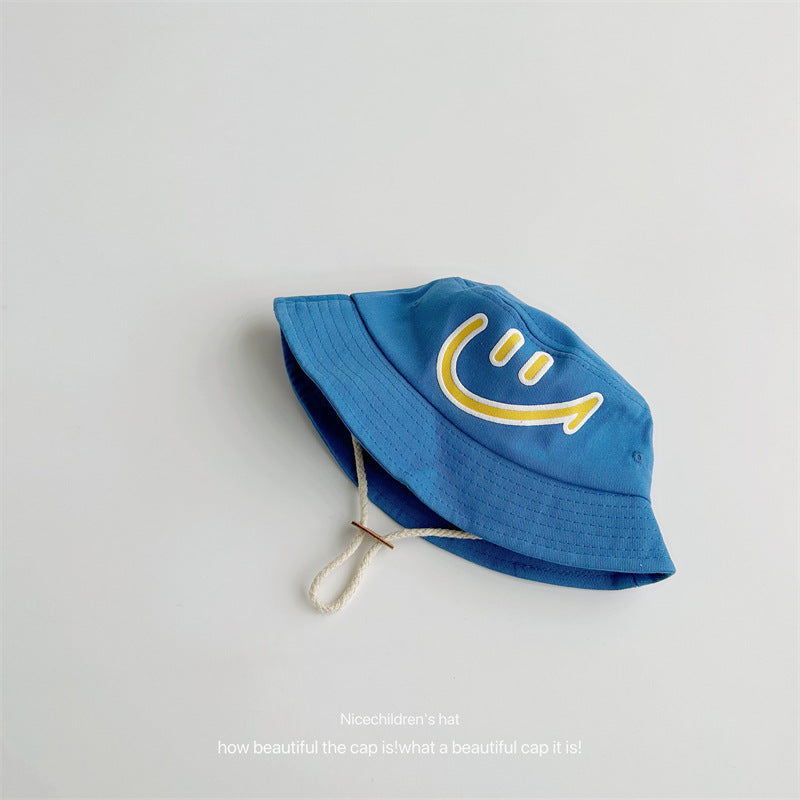 Cotton Kids Big Smiley Face Big Brim Bucket Hat