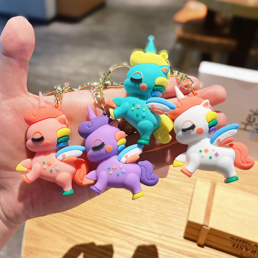 Cartoon Cute Unicorn PVC Keychain Cute Keychain