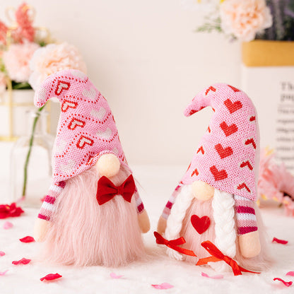 Non-woven Fabric Pink Valentine's Day Doll Ornaments
