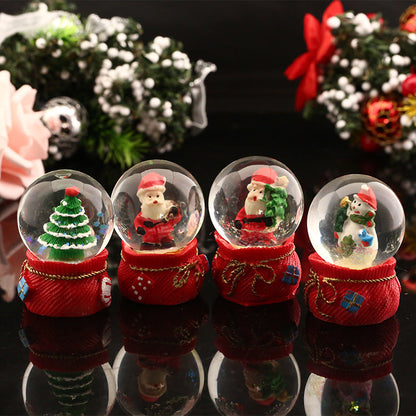 Christmas Crystal Ball Luminous Resin Glass Ball Ornaments