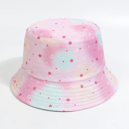 Cotton Polyester Cartoon Rainbow Kids Bucket Hat
