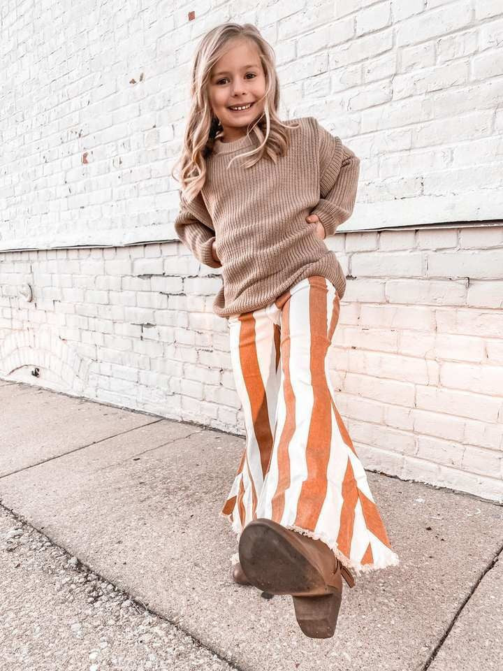 Wholesale Children's Ripped Denim Bell Bottoms