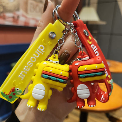 Cartoon Dinosaur PVC Soft Keychains Cute Keychain
