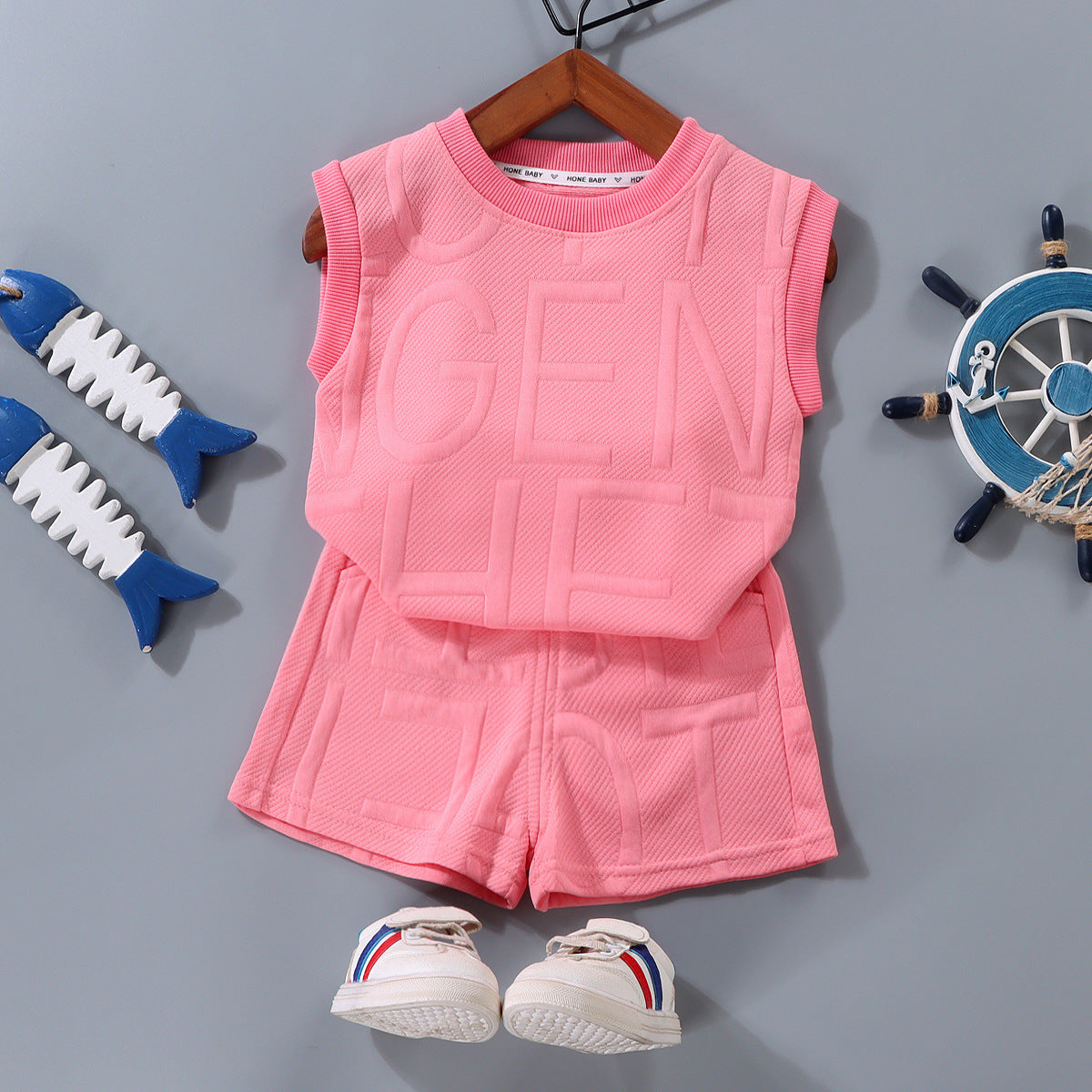 Summer Boys' Polyester Vest Sets