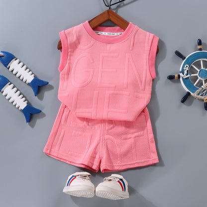 Summer Boys' Polyester Vest Sets