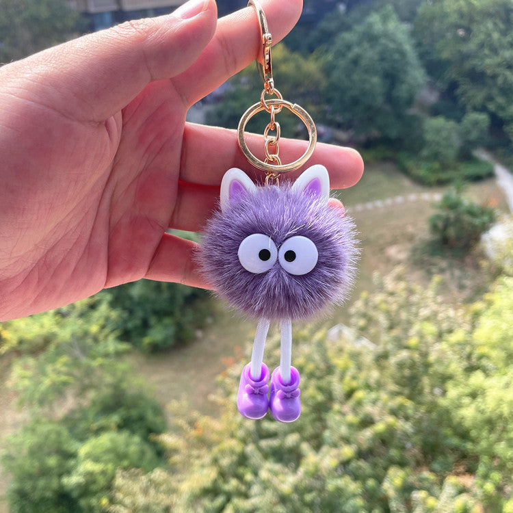 Cute Cartoon Plush Doll Small Briquette Keychain