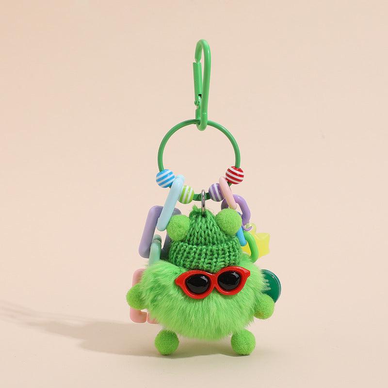 Colorful Cute Fur Ball Cartoons Metal Keychain
