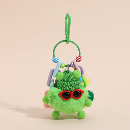 Colorful Cute Fur Ball Cartoons Metal Keychain