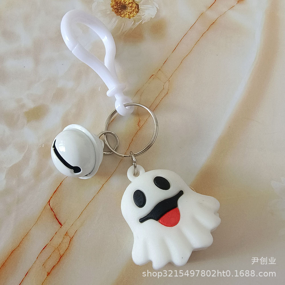 Cute Cartoon Doll Halloween Ghost Silicone Keychains