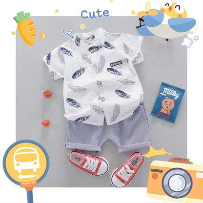 Cotton Cartoon Triceratops Series Infant Set