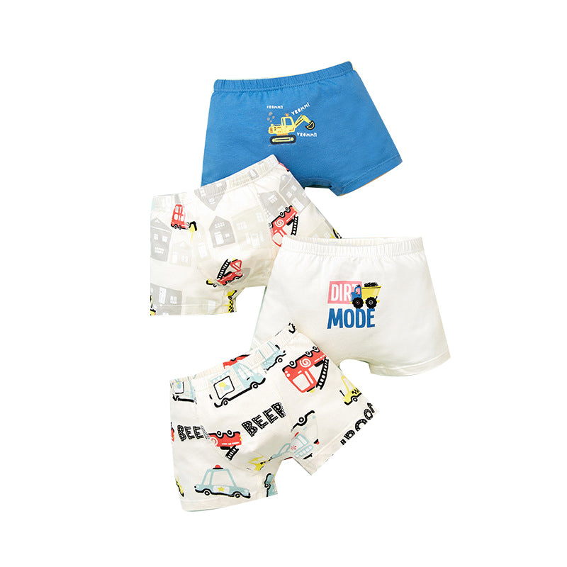 Baby Kid Boys Flower Fruit Animals Cartoon Print Underwears