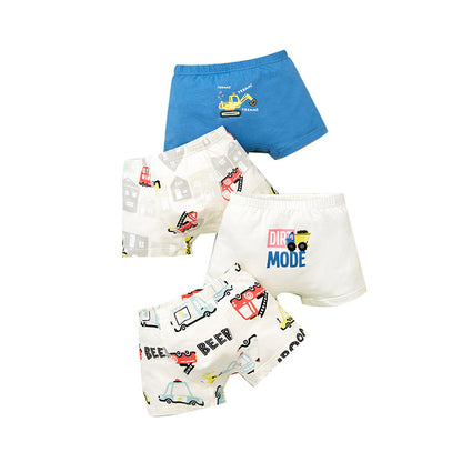 Baby Kid Boys Flower Fruit Animals Cartoon Print Underwears
