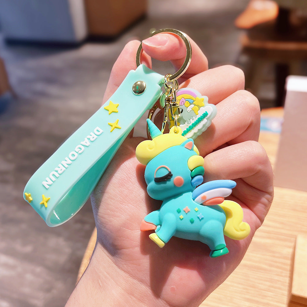 Cartoon Cute Unicorn PVC Keychain Cute Keychain