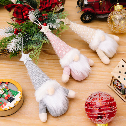 Polyester New Christmas Faceless Doll Doll Elderly Decoration