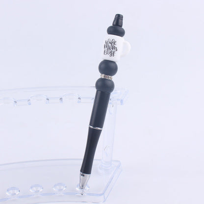 Handmade Bead Pen Cartoon Cup Silicone Ballpoint Pen