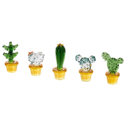 Cactus Succulent Simulation Plant, Glass Ornaments