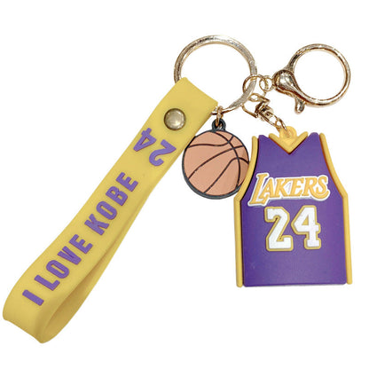 Silicone Basketball Schoolbag Jersey Creative Keychain