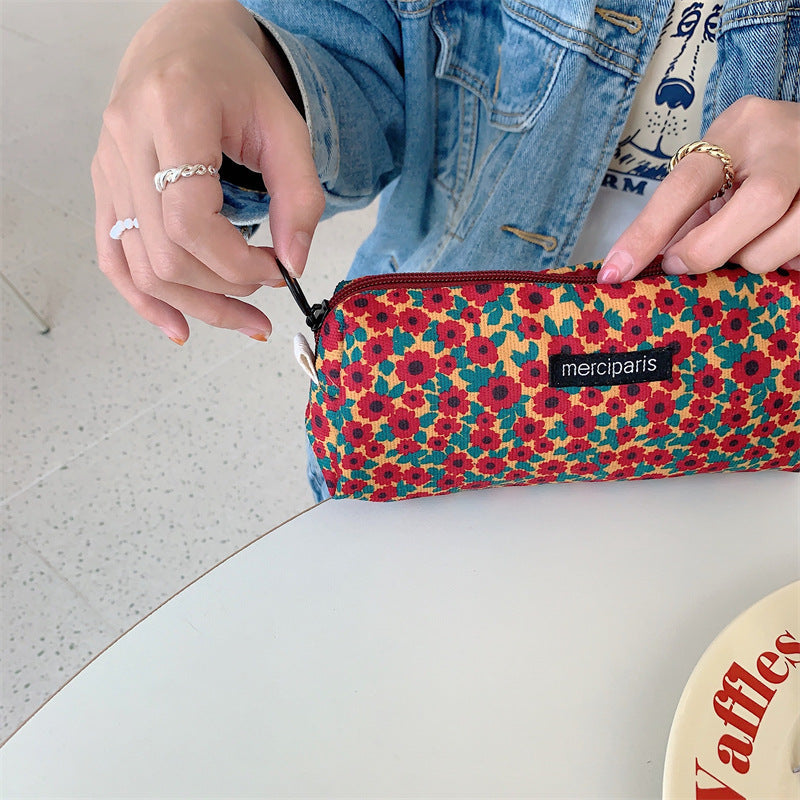 Corduroy Large Capacity Pen Bags